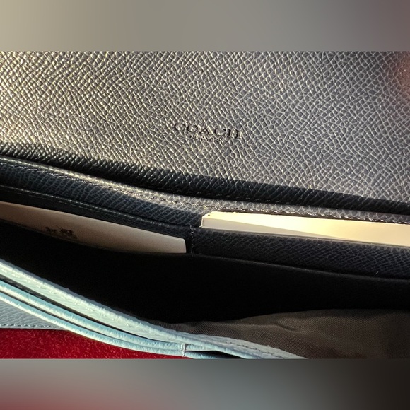 Coach Wallet - Cross Grain Leather in Blue - Picture 6 of 16
